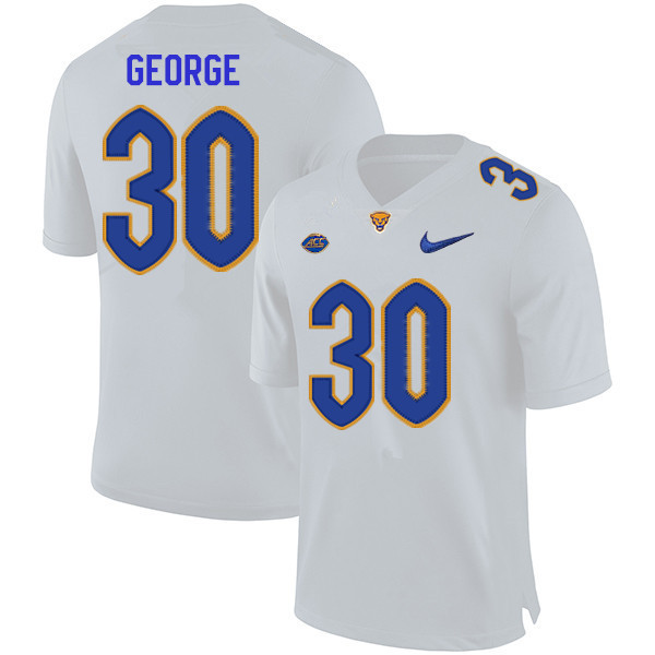 Men #30 Brandon George Pitt Panthers College Football Jerseys Sale-White